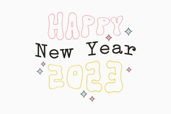 2023 New Year Retro Svg Design for Graphics and Crafts