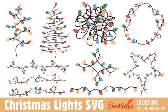 Christmas Lights SVG Bundle: A Sparkle for Crafts and Graphics