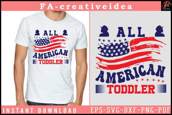 Crafting a Patriotic Brand: All American Toddler 4th July SVG
