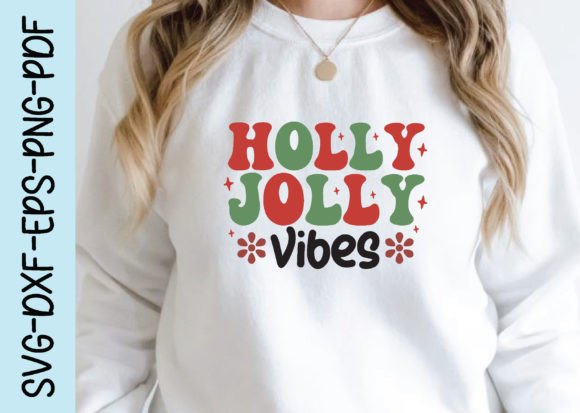 Holly Jolly Vibes: A Retro Christmas Embroidery Design
