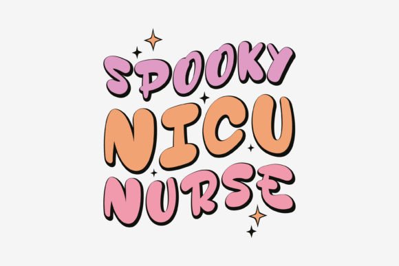 Retro Spooky NICU Nurse SVG: Graphics for Crafts