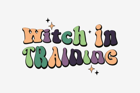 Retro Witch in Training SVG: Graphics for Crafts