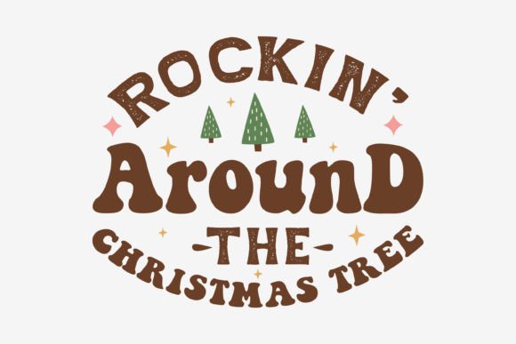 Rockin Around the Christmas Tree Graphics for Crafts