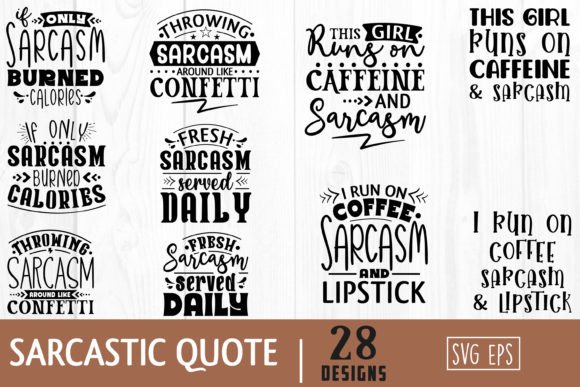 Sarcastic Quote SVG Bundle for Crafts and Graphics