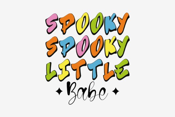 Spooky Little Babe Retro Halloween SVG for Crafts Graphics