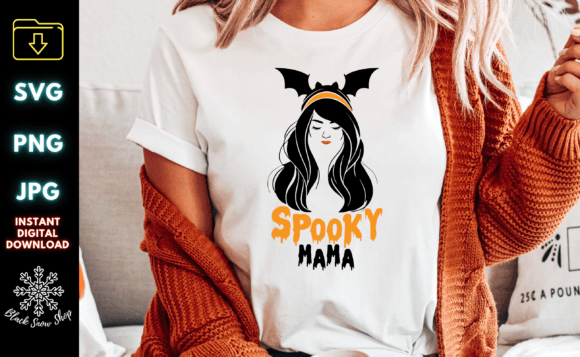 Spooky Mama Bat SVG: Graphics & Crafts Branding