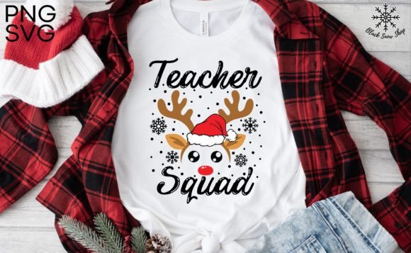 Teacher Squad Christmas Reindeer Svg: A Festive Graphics and Crafts Asset